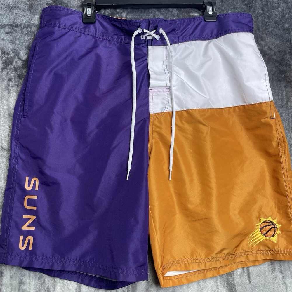 Phoenix Suns Seawind NBA Embroidered Swim Trunks by Carl Banks Mens Size XXL